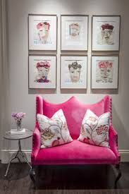Modern Girls Sitting Area With Portrait Collage Houston Interior Designers Houston Interiors Home Music Rooms