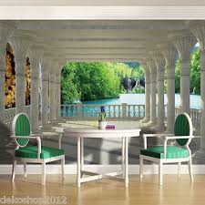 Fototapeten Fototapete Wandbild Tapeten Poster Foto Wasserfall Terrasse 1357 P4 Tapeten Fototapete Moderne Muster