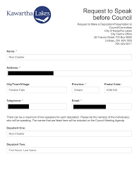 Request to Speak before Council