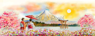 Travel Mount Fuji Of Japan Famous Landmarks Of Asian Stock Vector Crushpixel