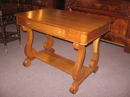 Empire Style Oak Desk Library Table On Sale Library Table Oak Desk Vintage Desk