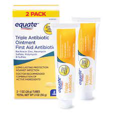 2 Pack Equate First Aid Antibiotic Ointment 2 Oz 2 Ct Walmart Com Walmart Com