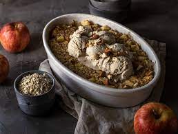 Warmer Apfelauflauf Oder Auch Gesunder Apple Crumble Rezept In 2020 Lebensmittel Essen Apfelauflauf Veganes Pilzrisotto