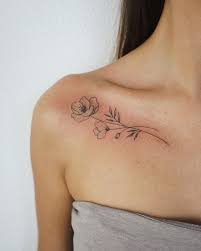 Cute Poppy Flowers Tattoo Tattoos Tatts Taot Tinytattoo Minitattoo Smalltattoo Simpletattoos Floraltattoo Fl Bone Tattoos Collar Bone Tattoo Tattoos