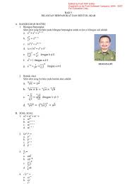 Maybe you would like to learn more about one of these? Bilangan Berpangkat Dan Bentuk Akar Pdf