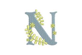 Machine embroidery can be a useful and rewarding pastime. Floral Alphabet N Creative Fabrica