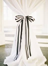 Black And White Striped Ribbon Bow Striped Ribbon Bow To Hold Reveal Curtains Back Black White Wedding Board Game Wedding South Carolina Wedding