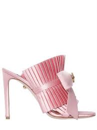 La condizione usato.buone condizioni generali con segni di usura vedi foto misure cm. Fausto Puglisi 100mm Ruffled Satin Mules W Bow Pink Faustopuglisi Shoes Sandals Scarpe Stivali Sandali