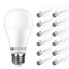 Le 12 Pack 12w Dimmable A19 E26 Led Bulbs 75w Incandescent Bulbs Equivalent 1050lm Warm White 2700k 180 Flood Beam Led Bulb Led Light Bulbs Incandescent Bulbs