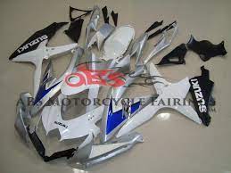Suzuki Gsxr600 2008 2010 White Silver Blue Fairings Suzuki Blue Suzuki Gsx