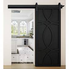Verycustom 36 In X 84 In Hollywood Midnight Wood Sliding Barn Door With Hardware Kit Rwhw36mtb1 Garage Door Design Barn Doors Sliding Wood Barn Door
