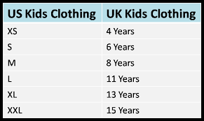 Us Uk Clothing And Shoe Size Conversion Chart