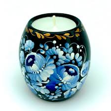 Shop for wooden candle holders at bed bath & beyond. Wooden Candle Holder Home Decor Tealight Holder S161 Petrykivka Ukrainian Gift Hand Painted Tea Light Holder Candlestick Holder Home Living Candleholders