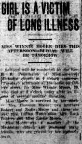 Winnie M Moore (1907-1926)