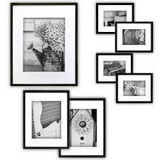 Black And White Framed Prints Amazon Amazon Com Gallery Perfect 7 Piece Black Wood Photo Frame Wall Gallery Kit 11fw1443 Includes Frames Wall Frame Set Picture Frame Wall Gallery Wall Frames