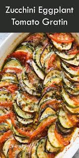 Zucchini Eggplant Tomato Gratin Recipe Tomato Gratin Recipe Healthy Recipes Vegetable Recipes