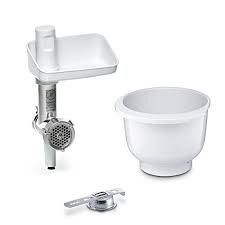 Bosch Muz5bs1lifestyle Set Bakingse Sation Hachoir A Viande Avec Attache Pour Sables Bol Melangeur Blanc Hachoir Robot Cuisine Bol