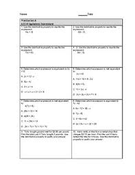 Applying Properties Of Operations To Generate Equivalent Expressions