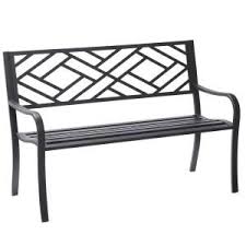 Stone garden bench home depot. Hampton Bay Easterly Steel Black Outdoor Bench Hd17590 The Home Depot Metal Outdoor Bench Black Outdoor Bench Outdoor Plastic Chairs