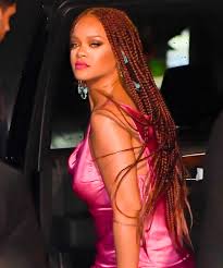 How to style box braids? Rihanna Red Box Braids Are Perfect For Summer