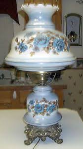 Vintage Hurricane Glass Large Lamp With Blue Flowers Details About Vintage Large Irridescent Blue Rose Gwtw Glass Hurricane Lamp Antique Lamps Large Lamps