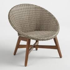 Round All Weather Wicker Vernazza Outdoor Chair Set Of 2 World Market Outdoor Chair Set Outdoor Chairs Rustic Bedroom Furniture