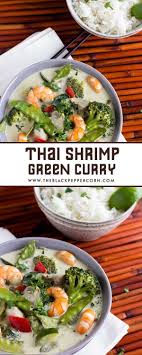 Easy Thai Shrimp Greencurry With Green Curry Paste And Coconut Milk Made With Shrimp Broccoli Snow Green Curry Recipes Thai Green Curry Recipes Green Curry
