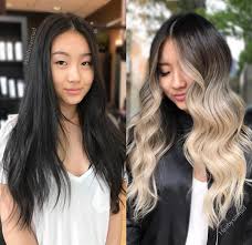 Balayage Hair Color Black And Blonde Pin By Marisol Meza On If Only I Had Good Hair Days Everday Hair Color Asian Belage Hair Black To Blonde Hair