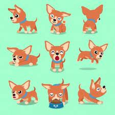 Perro De Dibujos Animados Beagle Poses Vector Premium Chihuahua Cartoon Dog Poses Chihuahua