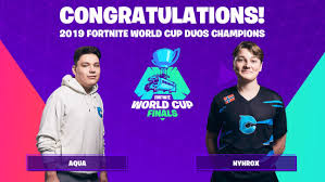 Dreamhack fortnite's leaderboard shows the results after two heats of competition across north america east and europe. Aqua And Nyhrox Win The Fortnite World Cup Duos Championship Fortnite Intel