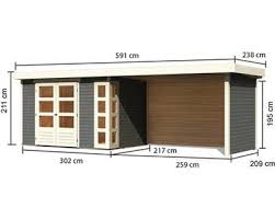 Karibu Holz Gartenhaus Solve 4 Terragrau Bxt 557 X 213 Davon 259 Cm Anbaudach Kaufen Bei Obi Gartenhaus Holz Flachdach Gartenhaus Haus