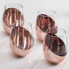 Maybe you would like to learn more about one of these? Mygift Modern Copper Stemless Wine Glass