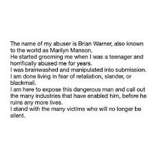 Blood on the floor and four more. Four More Women Accuse Marilyn Manson Of Abuse After Evan Rachel Wood Newsopener