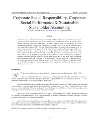 Corporate social responsibility (csr) examples. Pdf Corporate Social Responsibility Corporate Social Performance Sustainable Stakeholder Accounting