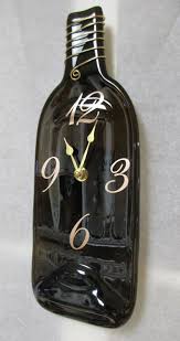 Dark Brown Wine Bottle Clock