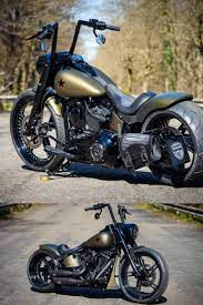 Harley Davidson Softail Slim Apehanger Black Star 110 By Thunderbike Harley Bikes Harley Davidson Pictures Motorcycle Harley