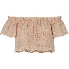 Stephanie Eyelet Crop Top 4 015 Uyu Liked On Polyvore Featuring Tops Crop Top Blush Beige Crop Top Boho Beige Crop Tops Embroidered Crop Tops Crop Tops