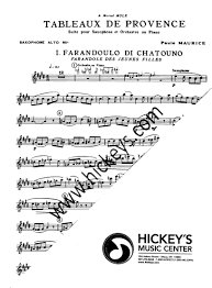 Scores featuring the alto saxophone; Tableaux De Provence Alto Sax Sheet Music