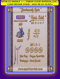 1 New Message Kode Syair Sydney 4 Agustus 2020 Forum Syair Togel Hongkong Singapura Sydney