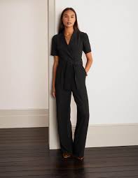 Ottoline Wrap Jumpsuit Black Boden Uk