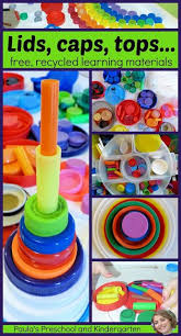 Lids Caps Tops A Free Recycled Learning Material Recycle Preschool Recycling Creative Curriculum