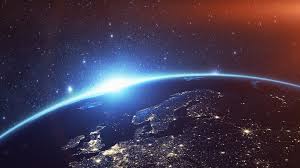 As25 Europe Earth Blue Space Night Art Illustration Flare