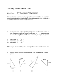 48 Pythagorean Theorem Worksheet With Answers Word Pdf
