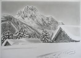 The georgian painter works in a. Pin By Laura Landberg On Woodland Nature Scene Landscape Pencil Drawings Winter Drawings Landscape Drawings