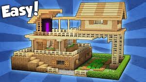 The building plan is very simple, you just have to make a really large square and then keep building smaller squares vertically until you reach the tip of the pyramid. Survival Modern House Tutorial Survival Easy Minecraft Houses Novocom Top