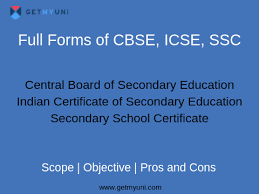Full form of icse is indian certificate of secondary education. C B S E Ka Full Form Kya Hai