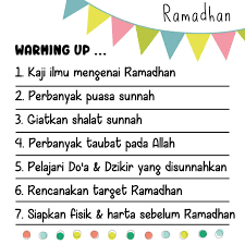 Warming Up Menyambut Ramadhan Motivasi Doa Allah