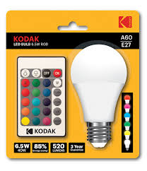 Rgb Led Colour Changing Bulb A60 Kodak Batteries