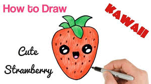 Set strawberry hand drawn graphics elements stock vector (royalty free) 638189644. Cute Kawaii Strawberry Drawing Novocom Top