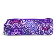 Vera Bradley Brush Pencil Case In Lilac Tapestry 24 Liked On Polyvore Featuring Vera Bradley Pencil Pouch Vera Bradley Backpack Campus Vera Bradley Bags